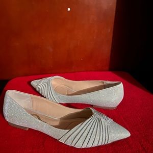 Silver Sparkly Flats
